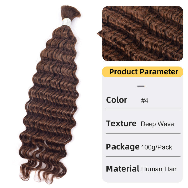 Bulk bundles human hair for braiding hair,multi colored 100g