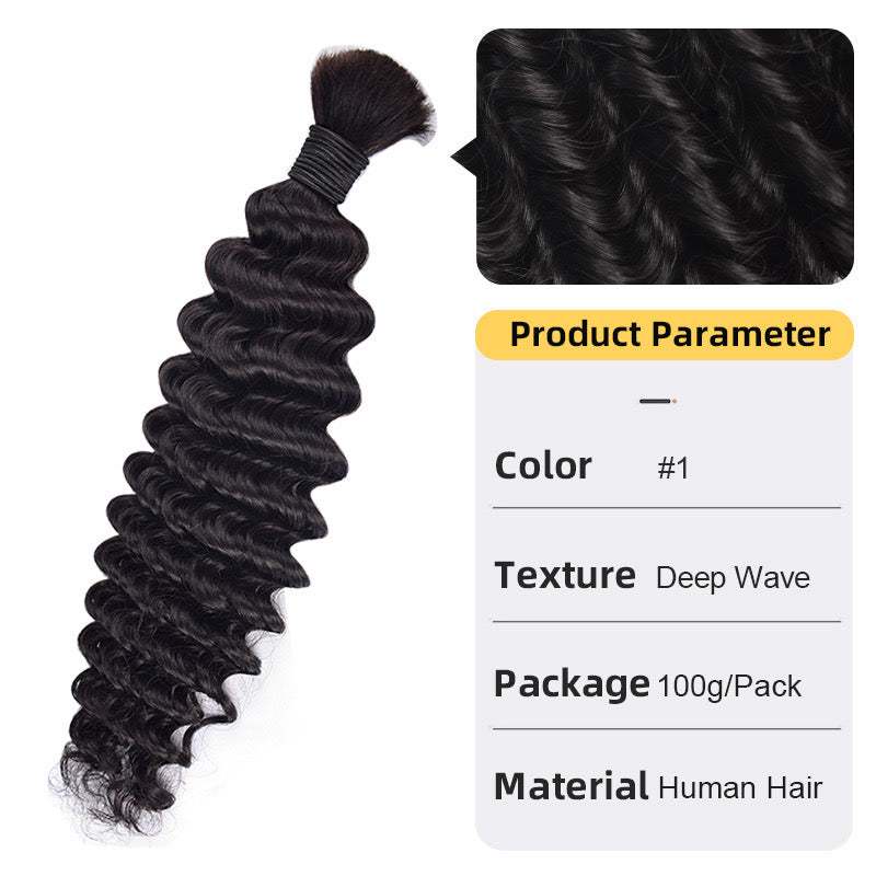 Bulk bundles human hair for braiding hair,multi colored 100g