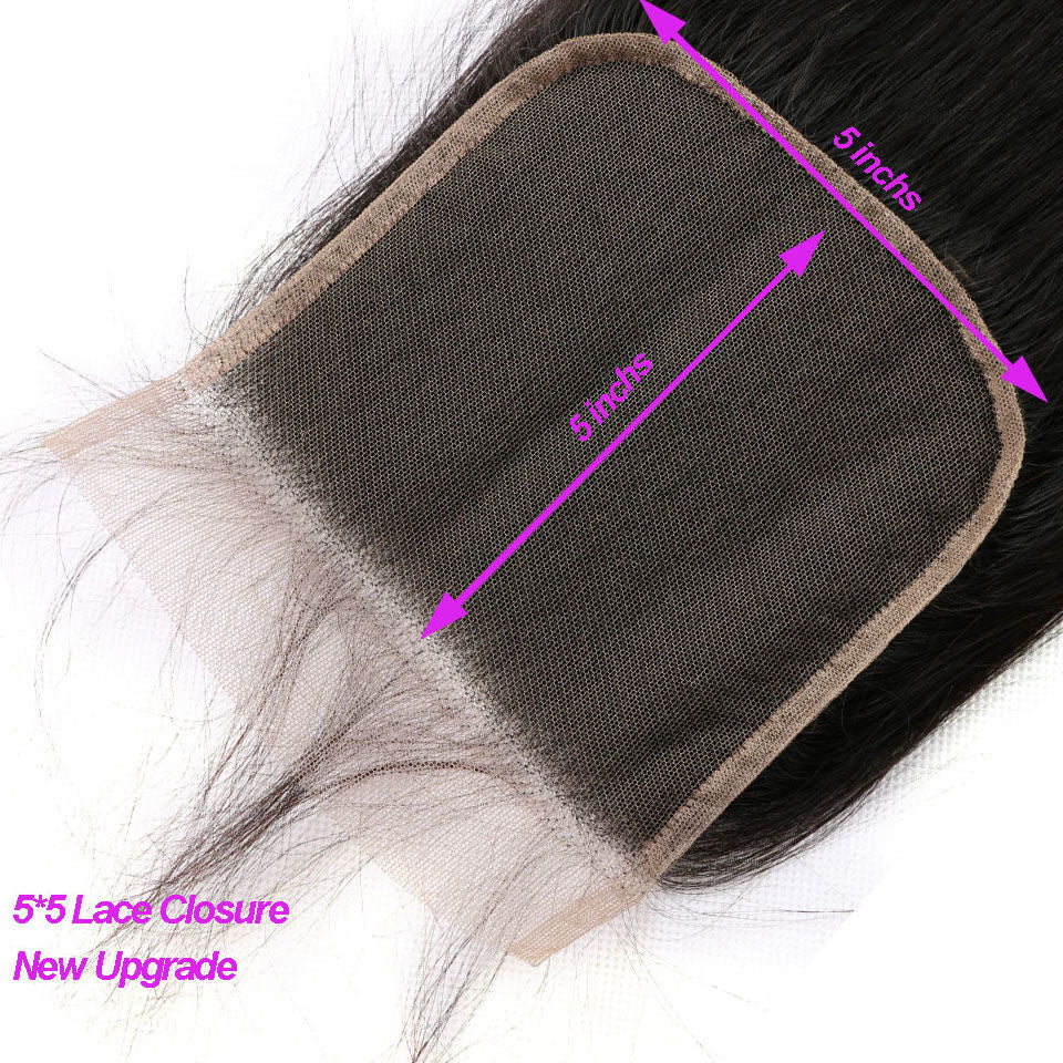 Lace closure 4X4, 5X5 and 2X6 human hair