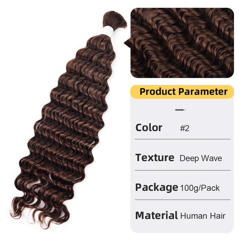 Bulk bundles human hair for braiding hair,multi colored 100g