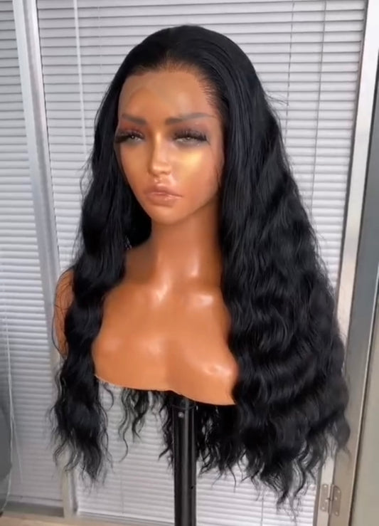 Synthetic 13x4 lace wig , Preplucked ,wave high quality wig