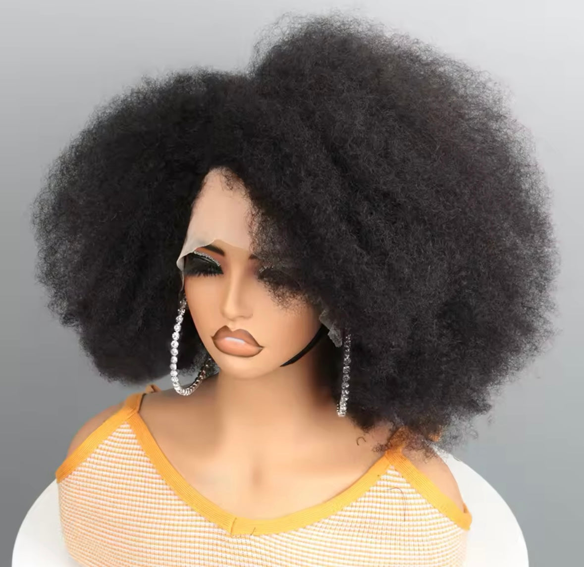 Afro kinky straight full density 250% human hairs