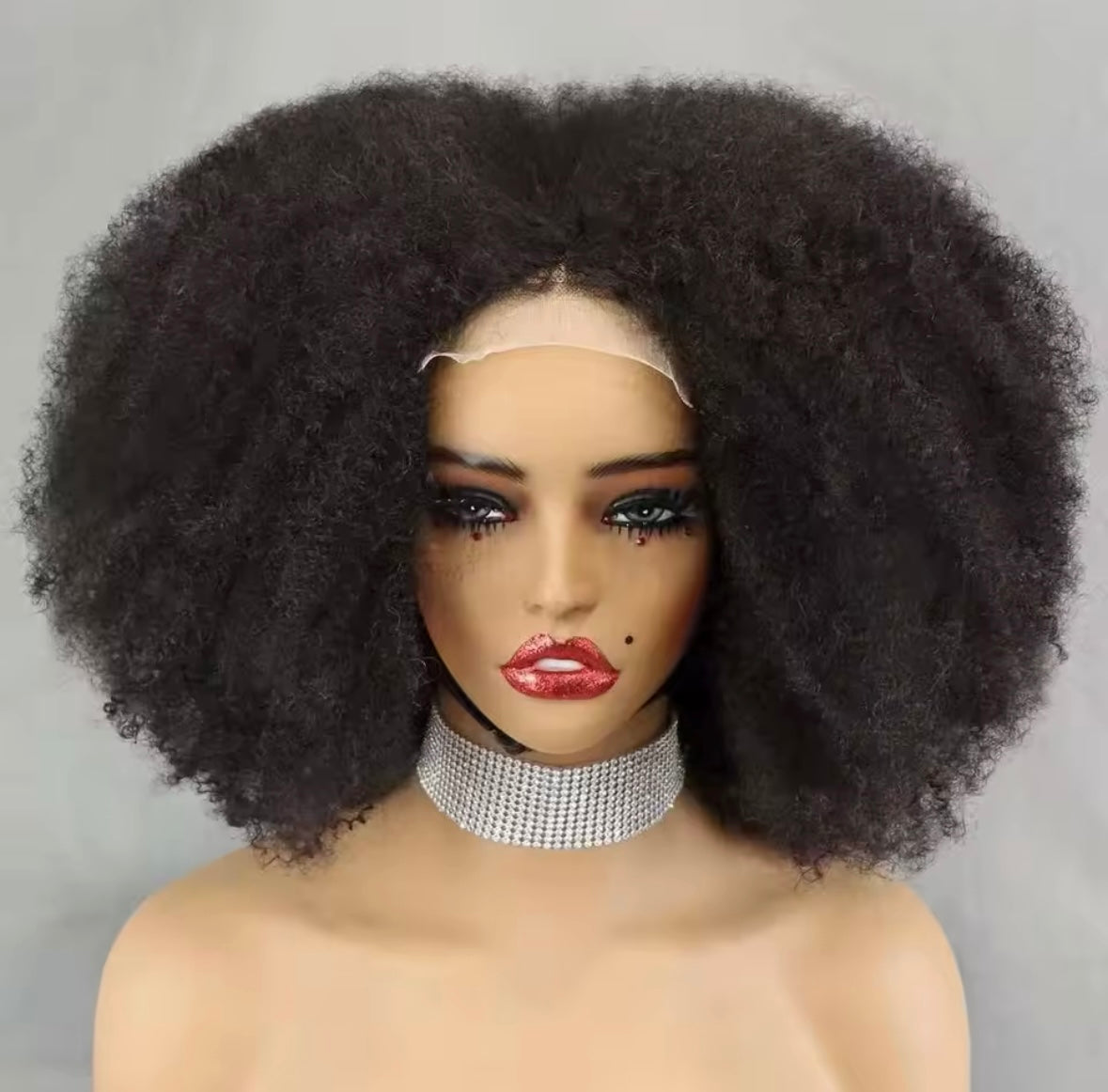 Afro kinky straight full density 250% human hairs