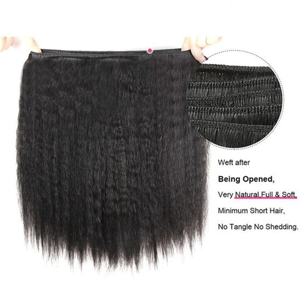 Kinky straight bundles ,100% human hairs