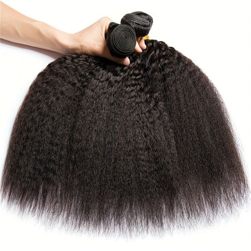 Kinky straight bundles ,100% human hairs