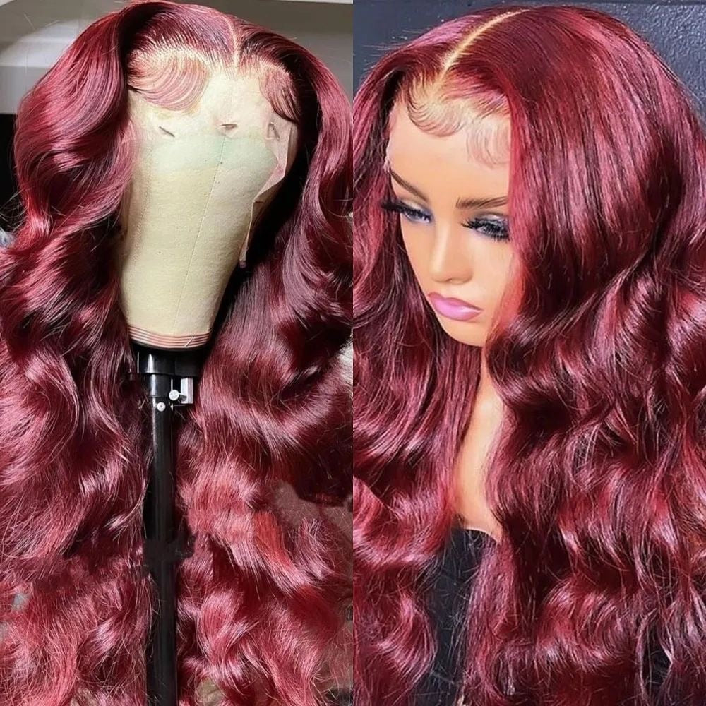 13*4frontal 99J human hair wigs Body wave 200% density