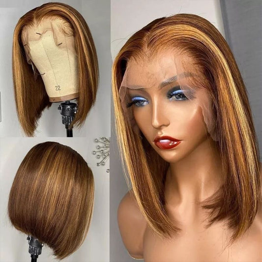 13x4 Frontal Bob Wig Original Raw Virgin Human Hair Lace Wig